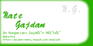 mate gajdan business card